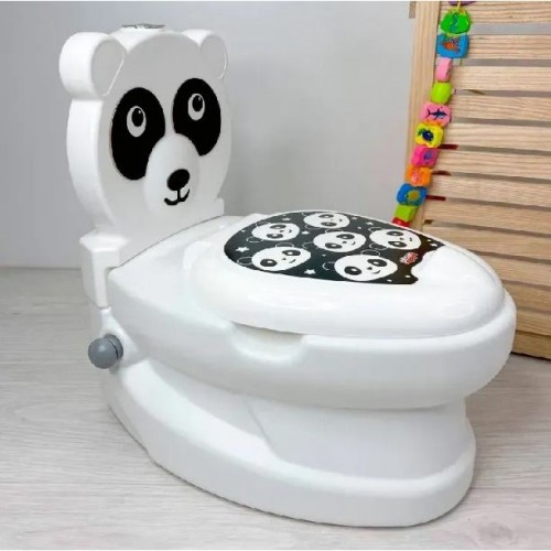 Горщик "Панда", спинка, знімний горщик, тримач для паперу, звуки води, підсвічування кнопки, в коробці (MiC)