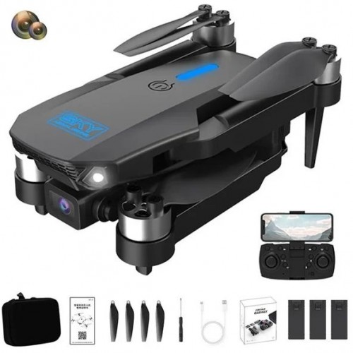 Квадрокоптер на радиоуправлении (аккумулятор, USB-кабель, отвертка, пульт, подсветка, HD камера, сумка для хранения, приложение, в коробке) (MiC)