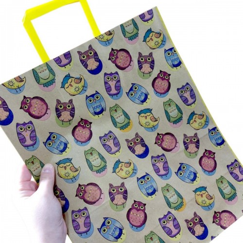 Пакет бумажный с ручками бурый (5 шт в упаковке) 32х15х38 см (Bourgeois)