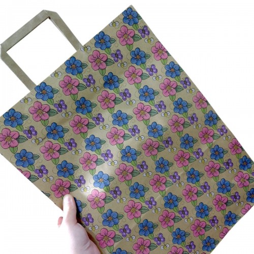 Пакет бумажный с ручками бурый (5 шт в упаковке) 32х15х42 см (Bourgeois)