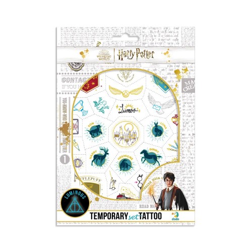 Набор детских временных татуировок "Harry Potter. Символы", А5, 2 листа (Dodo)