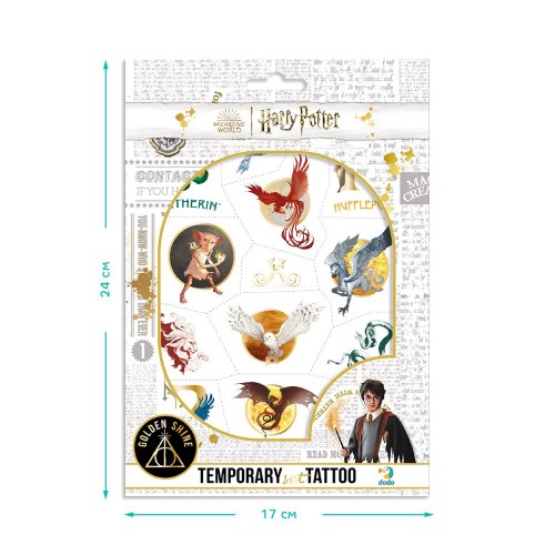Набор детских временных татуировок "Harry Potter. Символы", А5, 2 листа (Dodo)