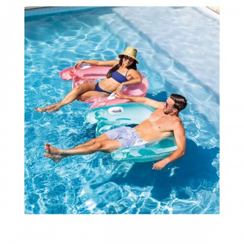 Крісло-шезлонг, рожеве, 152х99 см (Intex)