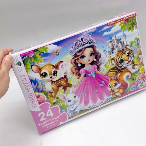 Гра-пазл (24 елементи) Принцеса та звірята (Київська фабрика іграшок)