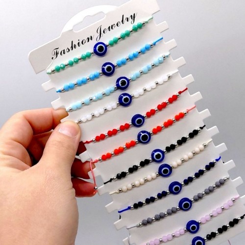 Браслет-оберег от сглаза (12 шт на планшете) (MiC)