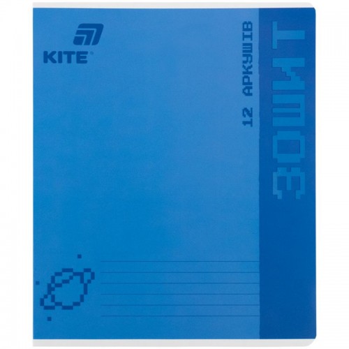 Зошит 12 арк., кл., УФ лак об'ємний, Kite One color (Kite)