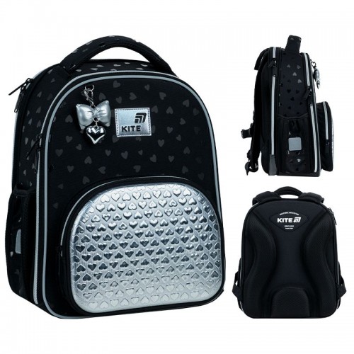 Рюкзак Kite Education каркасный 556 Black&Silver (Kite)