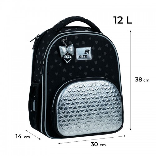 Рюкзак Kite Education каркасный 556 Black&Silver (Kite)