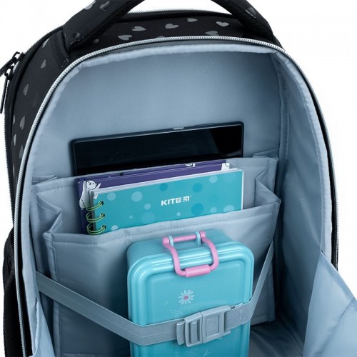Рюкзак Kite Education каркасный 556 Black&Silver (Kite)