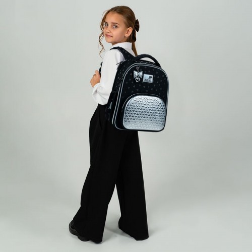 Рюкзак Kite Education каркасный 556 Black&Silver (Kite)