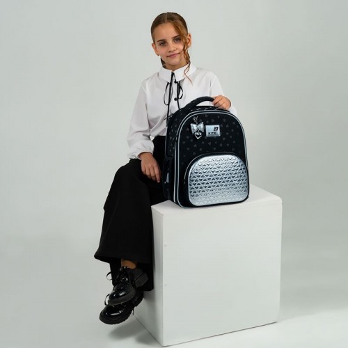 Рюкзак Kite Education каркасный 556 Black&Silver (Kite)