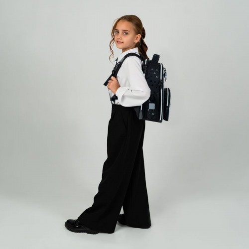 Рюкзак Kite Education каркасный 556 Black&Silver (Kite)