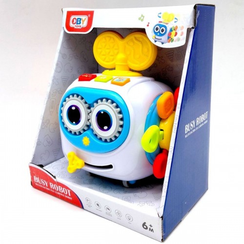 Бізібол-робот для розвитку дрібної моторики (музика, світло, кор.20*10,5*16,6 см) (OBY TOYS)