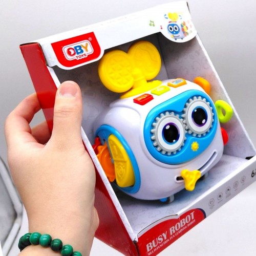 Бізібол-робот для розвитку дрібної моторики (музика, світло, кор.20*10,5*16,6 см) (OBY TOYS)