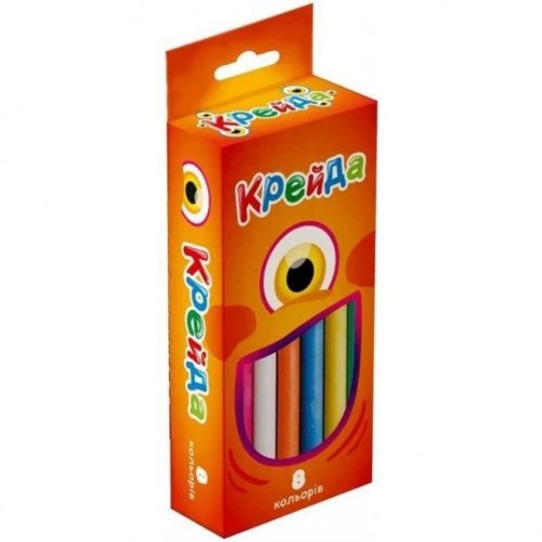 Мел маленький, круглый - 8 штук (разноцветный) (Strateg)