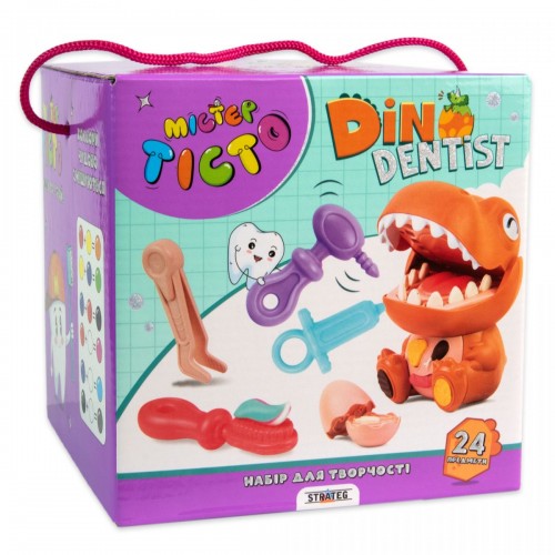 Набір для творчості "Містер Тісто: Dino Dentist" (укр) (Strateg)