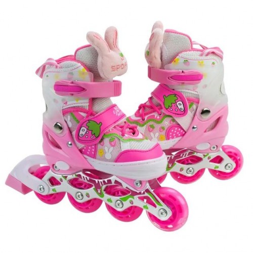 Роликовi ковзани, розмір M (34-37) колеса PU 1 світло (сумка 40*8*33 см) (MiC)