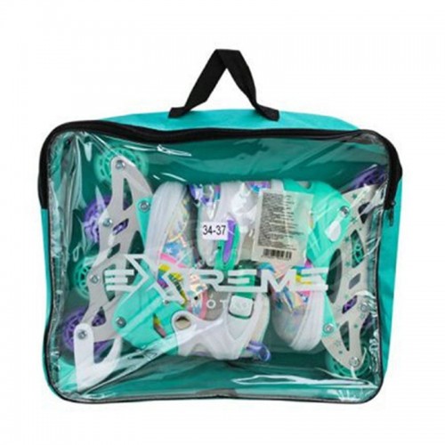 Роликові ковзани розмір M (34-37) колеса PU 1 світло (МʼЯТНІ) (MiC)