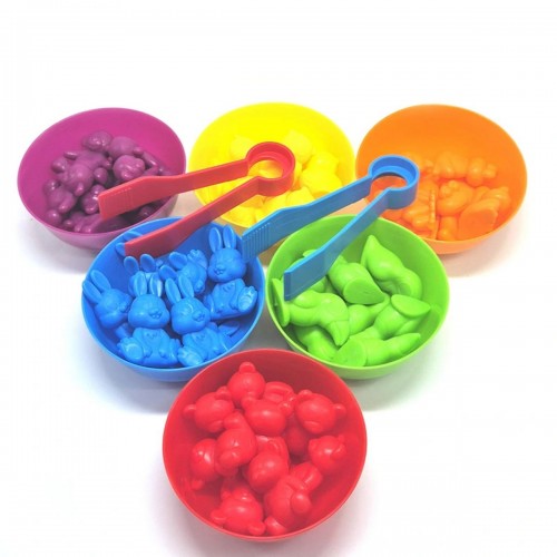 Кмітливі звірята, 56 деталей, мисочки та пінцети в тубі (Enotik)