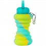 Силіконова пляшка для води, 600 мл, бірюзова (Kite)