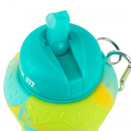 Силіконова пляшка для води, 600 мл, бірюзова (Kite)