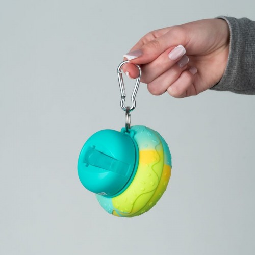 Силіконова пляшка для води, 600 мл, бірюзова (Kite)