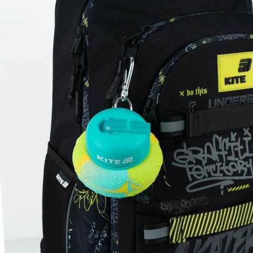 Силіконова пляшка для води, 600 мл, бірюзова (Kite)