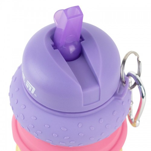Силіконова пляшка для води, 600 мл, фіолетова (Kite)