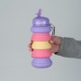 Силіконова пляшка для води, 600 мл, фіолетова (Kite)