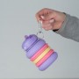 Силіконова пляшка для води, 600 мл, фіолетова (Kite)