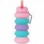 Силіконова пляшка для води, 600 мл, рожева (Kite)