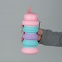 Силіконова пляшка для води, 600 мл, рожева (Kite)