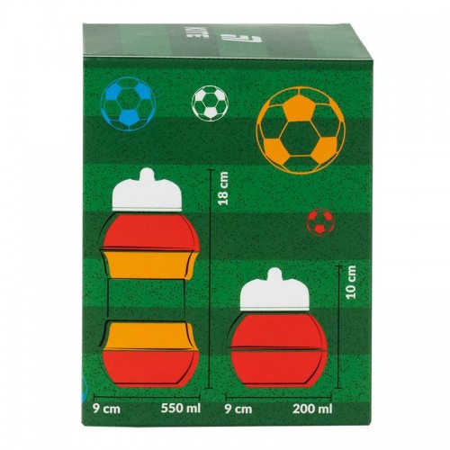 Силіконова пляшка для води, 550 мл, синьо-жовта (Kite)