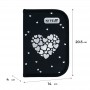 Пенал Kite 1 отд., 2 отв., без наполнения 622 Black&Silver (Kite)