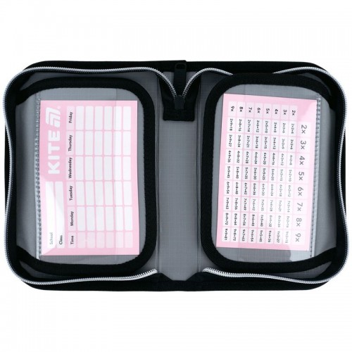 Пенал Kite 1 отд., 2 отв., без наполнения 622 Black&Silver (Kite)