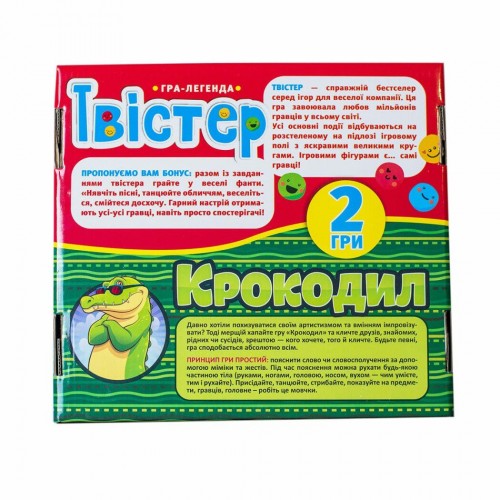 Гра "Твістер+крокодил (укр) (Ранок)