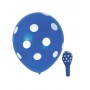Кульки,12дюймів (30 см) в горошок ,2,8г,5шт.у пакеті,5кольорів змішані (МІС)