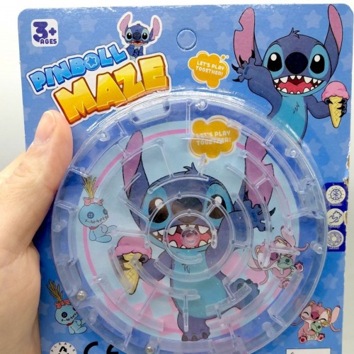 Гра лабіринт на дві кульки Вухань, 11 см (STITCH / СТІЧ) (MiC)
