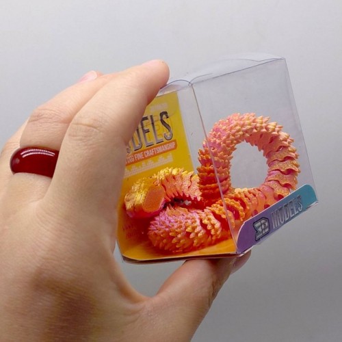 Печатная 3D фигурка змея (РОЗОВЫЙ), 3D печать (MiC)