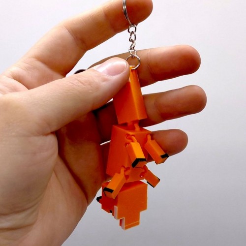3D Брелоки MINECRAFT / МАЙНКРАФТ FOX/ ЛИСИЧКА KEYCHAIN, 3D друк (OYTOY)