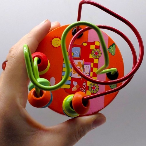 Пальчиковый лабиринт WToys, деревянный, в коробке (Оранжевый) (MiC)