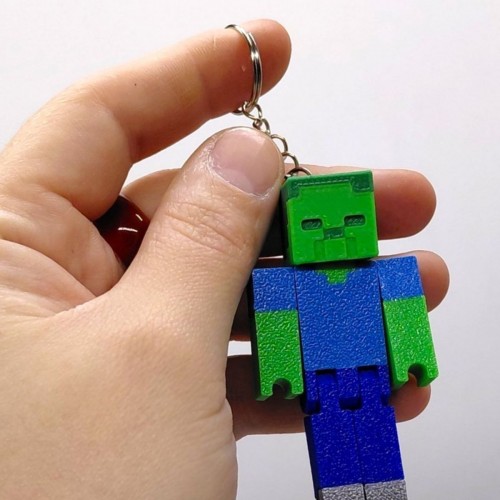 3D Брелоки MINECRAFT / МАЙНКРАФТ ZOMBIE / ЗОМБи KEYCHAIN, 3D печать (OYTOY)