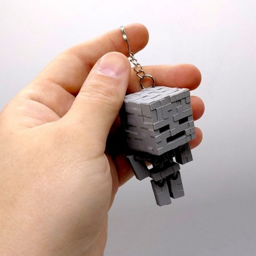 3D Брелоки MINECRAFT / МАЙНКРАФТ CHUBBY SKELETON / СКЕЛЕТ ГОЛОВАСТИК KEYCHAIN, 3D печать (OYTOY)