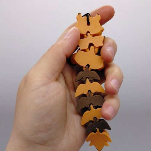 3D Брелоки FLEXI SQUIRREL LONG TAIL/ БІЛКА ХВОСТИК KEYCHAIN, 3D друк (OYTOY)