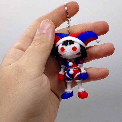 3D Брелоки FLEXI POMNI/ ПОМНІ ЦИФРОВИЙ ЦИРК (The Amazing Digital Circus) KEYCHAIN, 3D друк (OYTOY)