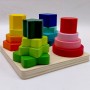 Деревянный геометрический сортер "WToys", 12,5х12,5 см, в коробке (Wtoys)