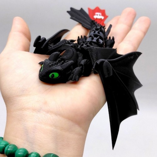 ФІГУРКА 3D HERO DRAGON NIGHT FURY / НІЧНА ЛЮТЬ, 3D ДРУК "17СМ" (OYTOY)