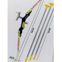 Лук "Dow Arrow" 3 стрелы на присосках 52cм (СИНИЙ) (MiC)