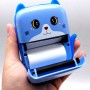 Принтер, Bluetooth, вбудований акумулятор, type-C, чорно-білий друк, додаток, 1 рулон термопаперу, в коробці (БЛАКИТНИЙ) (MiC)