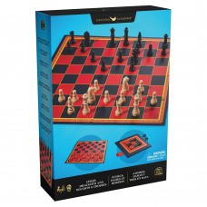 Набор из трех настольных игр  'Шахматы, шашки и крестики-нолики'